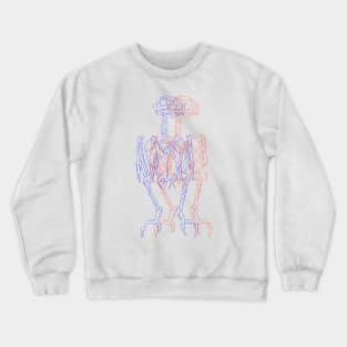 Owl Skeleton In 3D Crewneck Sweatshirt